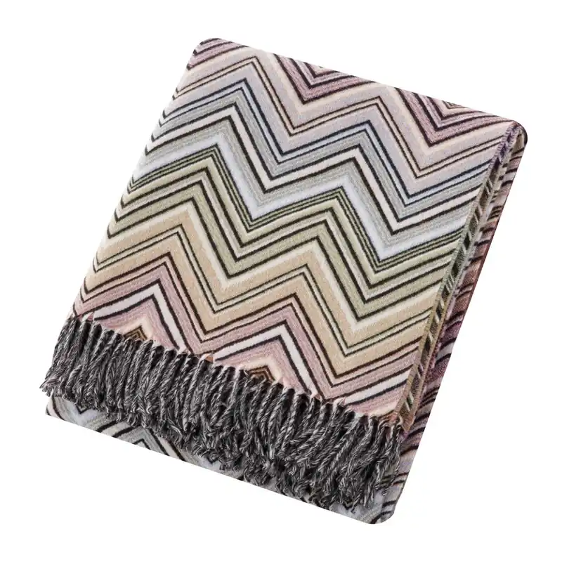 Missoni Home plaid con frange 130x190 cm PERSEO 160 zig-zag multicolore