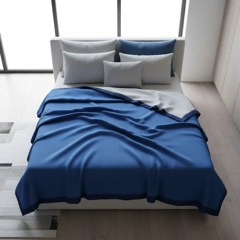 Termocoperta Double-Face Marzotto-Lanerossi Blu Grigio 250x220