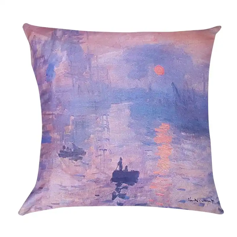 Cuscino arredo decorativo RANDI 40x40 Quadri d'Autore Monet Levar del Sole
