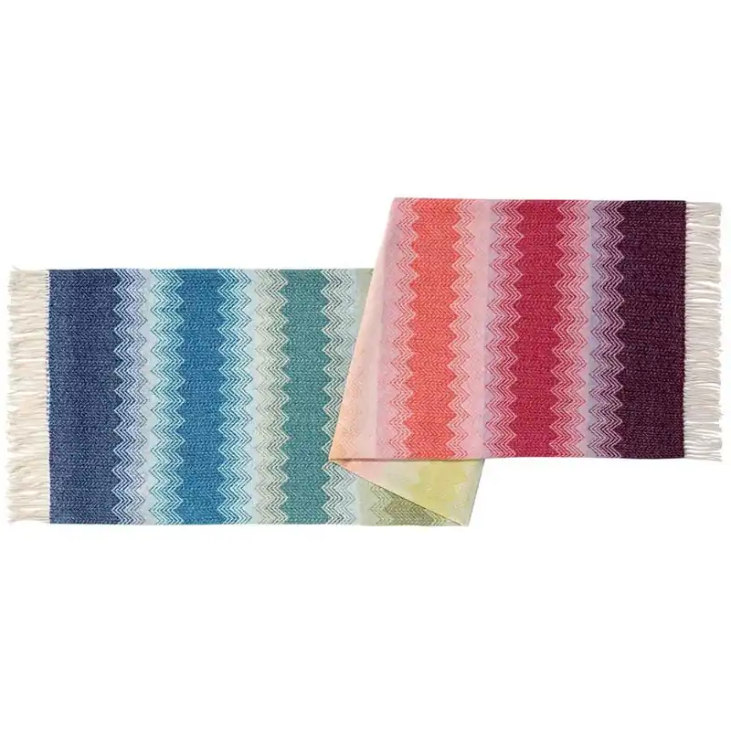 Missoni Home plaid con frange 140x190 cm WALT 100 zig-zag multicolore