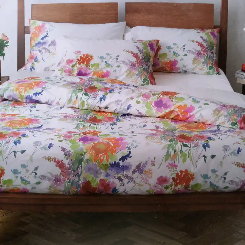 Completo lenzuola matrimoniale TWINSET PRINTEMPS multicolor puro cotone