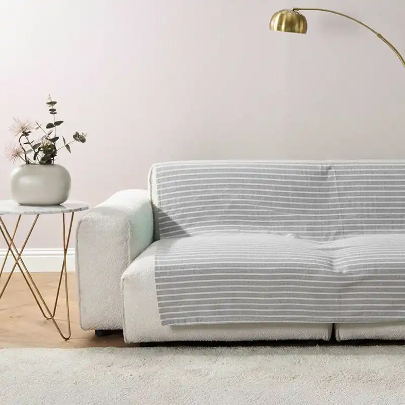 Telo arredo Copriletto leggero Step in cotone Naturale