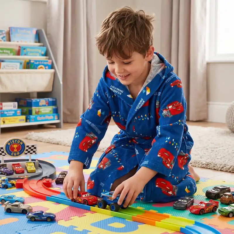 Accappatoio Disney Caleffi CARS COLORS spugna con cappuccio