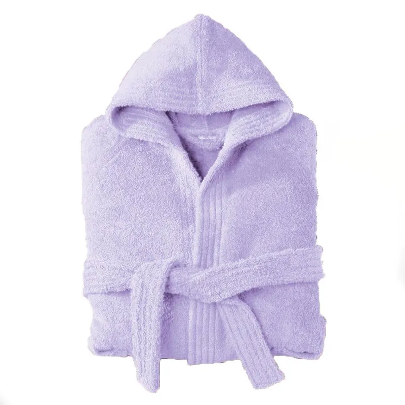 Accappatoio con cappuccio in Spugna di cotone Happidea DONNA Crocus