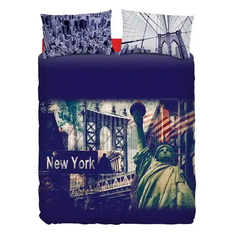 Bassetti Completo Copripiumino NY - Copripiumini Stars and Stripes