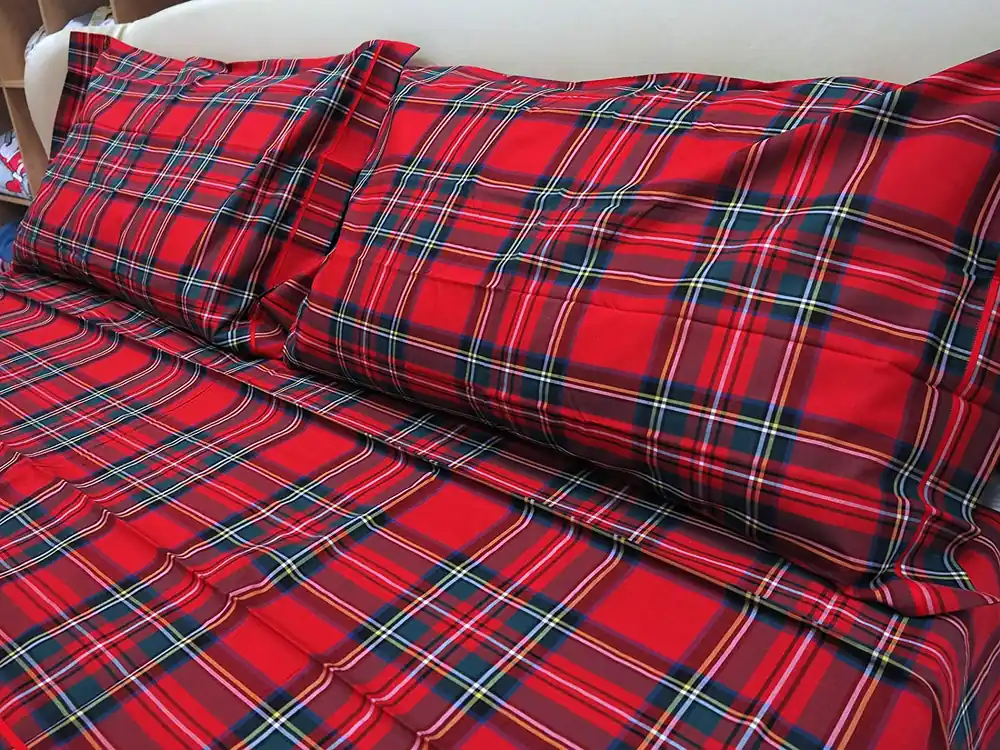 Copripiumino Bossi Casa quadri Rosso KING scozzese 1376