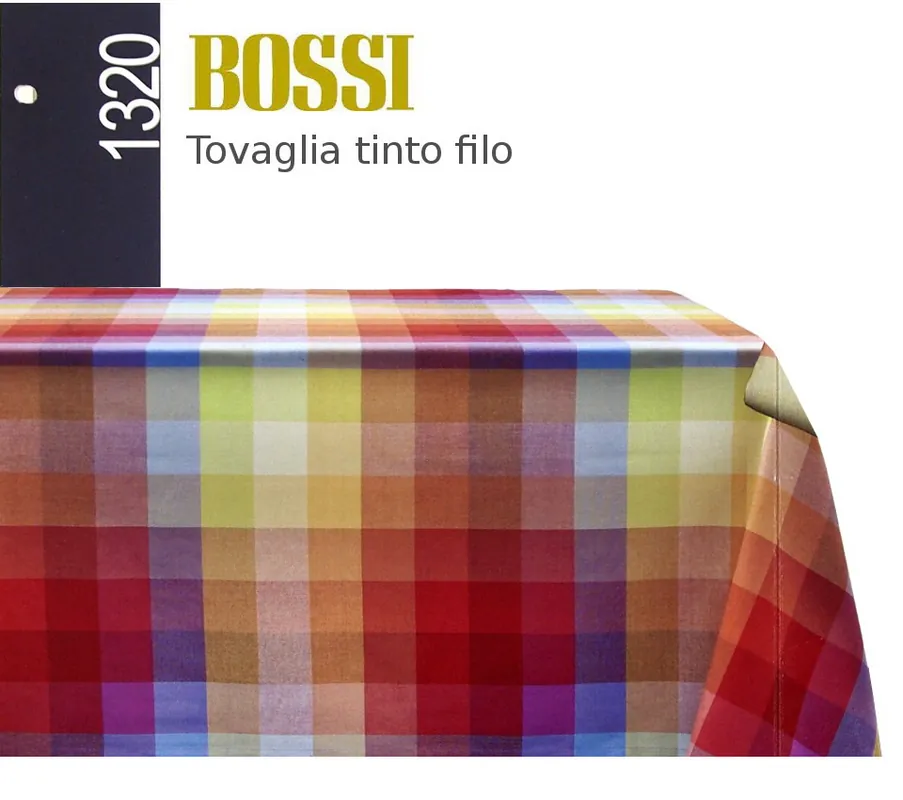 Bossi Casa Cucina Tovaglia 1320 Cotone Tinto in filo