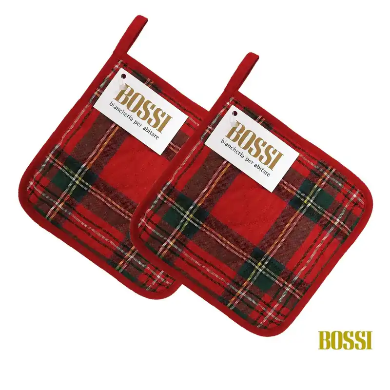 Bossi Casa 2 Presine da cucina 20x20 cm bordo applicato 0335