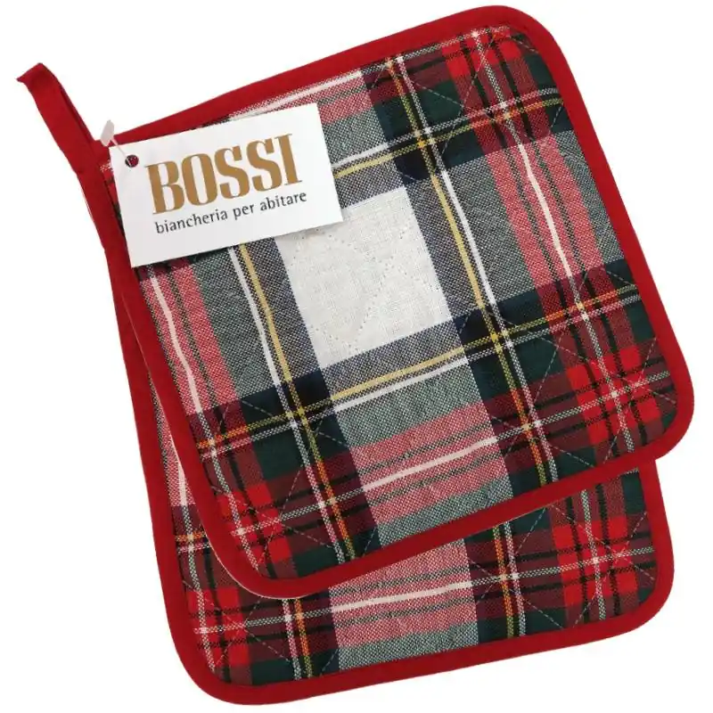 Bossi Casa 2 Presine da cucina 20x20 cm bordo applicato 0336