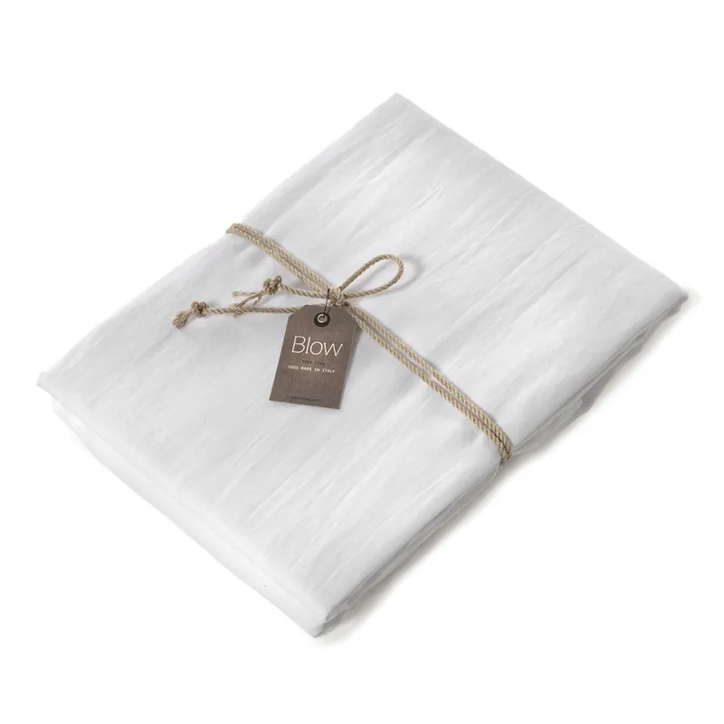 Lenzuolo con angoli Lino 100% FAZZINI Soffio Bianco