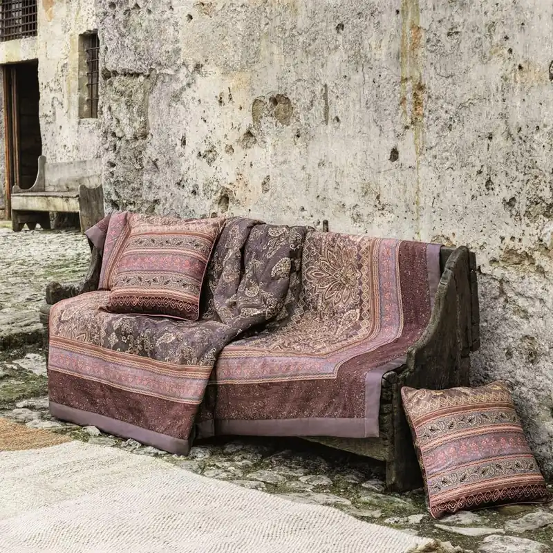 Plaid Bassetti Granfoulard coperta MATERA G1 malva idea regalo in scatola