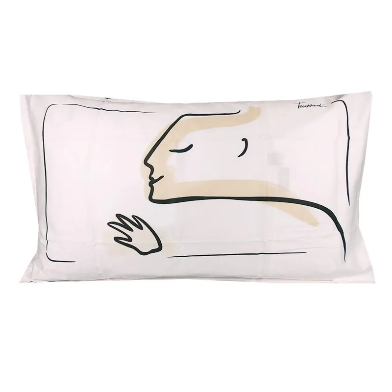 Federa sfusa per cuscino 50x80 cm in raso Trussardi YOUR HIM bianco