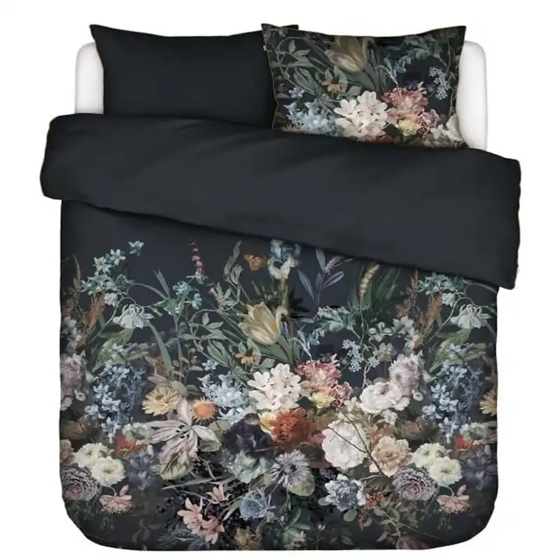 Lenzuola matrimoniali 2 piazze effetto copriletto ESSENZA Filou blu navy