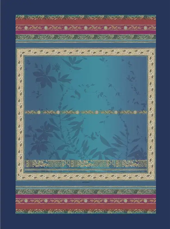 Bassetti Tappeto moderno arredo Granfoulard Malve B1 blu antiscivolo