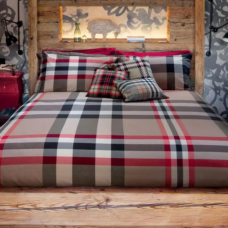 Lenzuola e federe tinto filo scozzesi Bossi Casa LENNOX 7317
