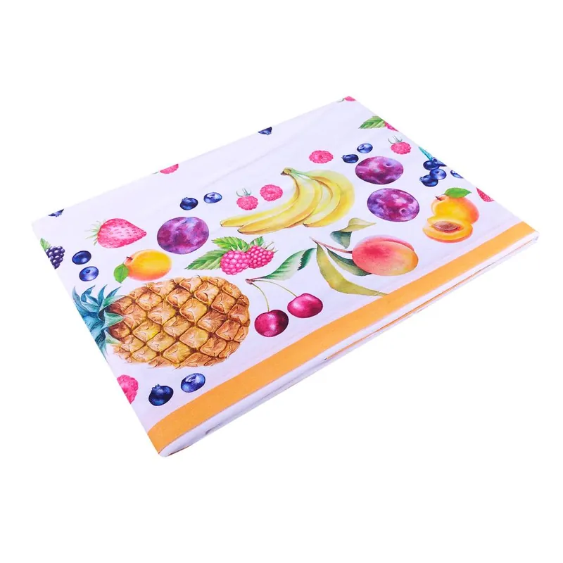 Tovaglia rettangolare x6 o x12 persone Fruit arancione puro cotone