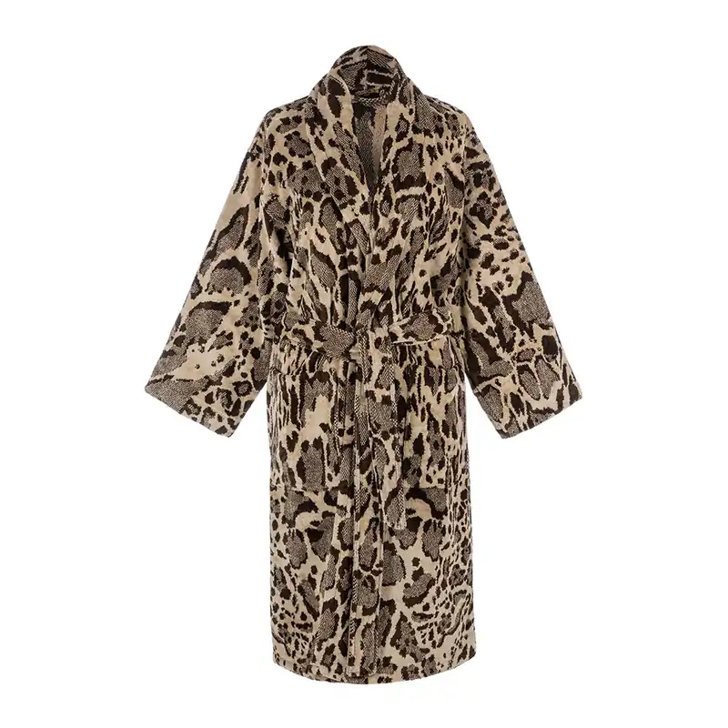 Roberto Cavalli accappatoio spugna con cappuccio unisex LINX marrone