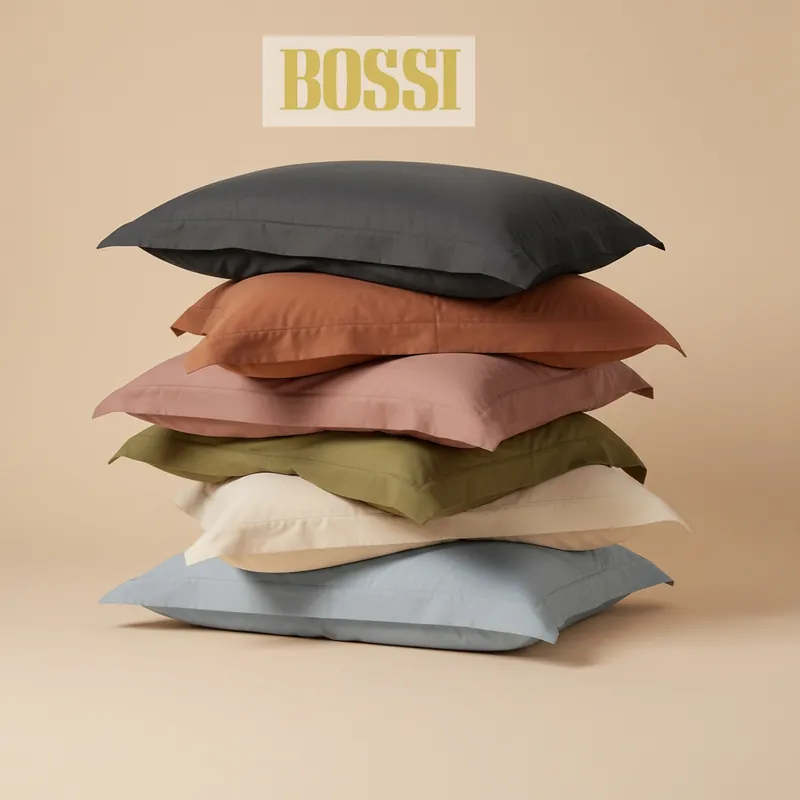 Bossi Casa coppia di federe con 3 volani con orlo a giorno BossiColor