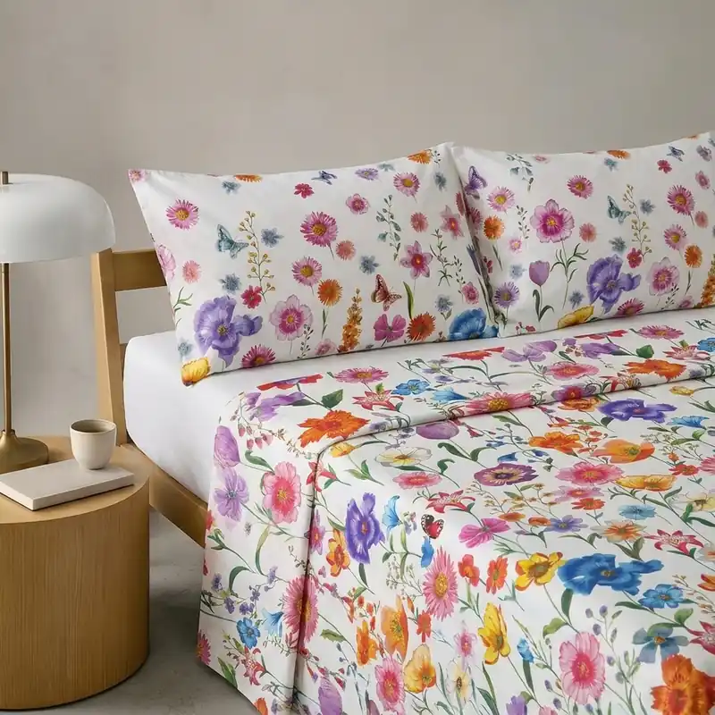 Tessitura Toscana Lenzuola Matrimoniali 250x290 Prato Fiorito Bloom