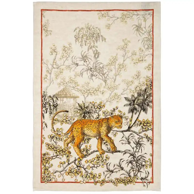 Strofinaccio PURO LINO Tessitura Toscana SAVANA LEOPARDO