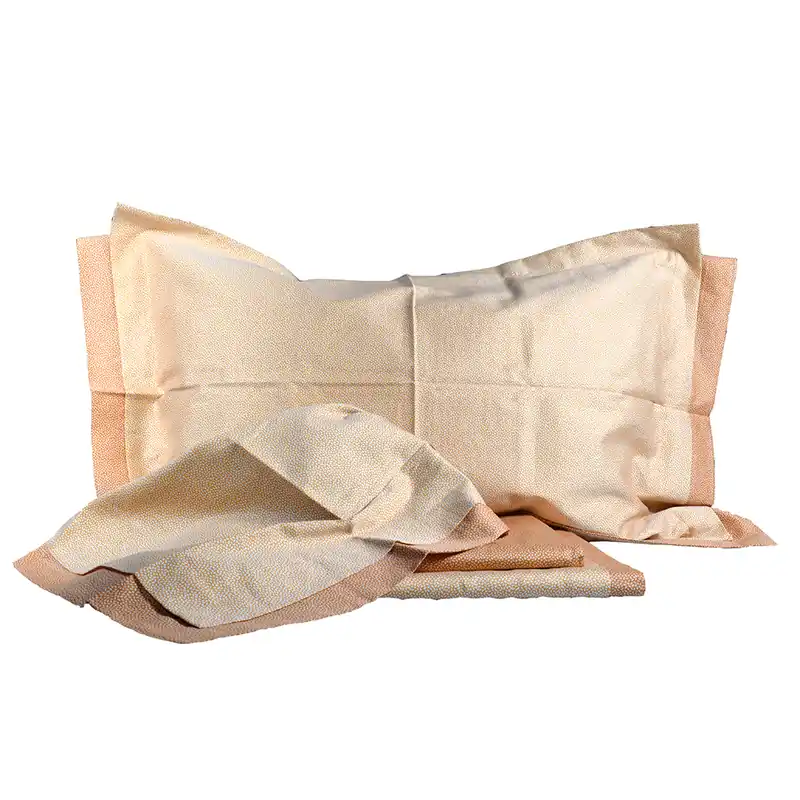 Completo Lenzuola Raso con federe GABEL Chromo CARAMELLO