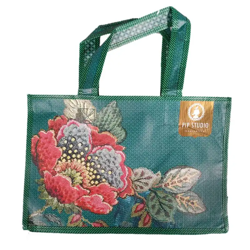 Borsa shopping con manici impermeabile PIP Studio verde