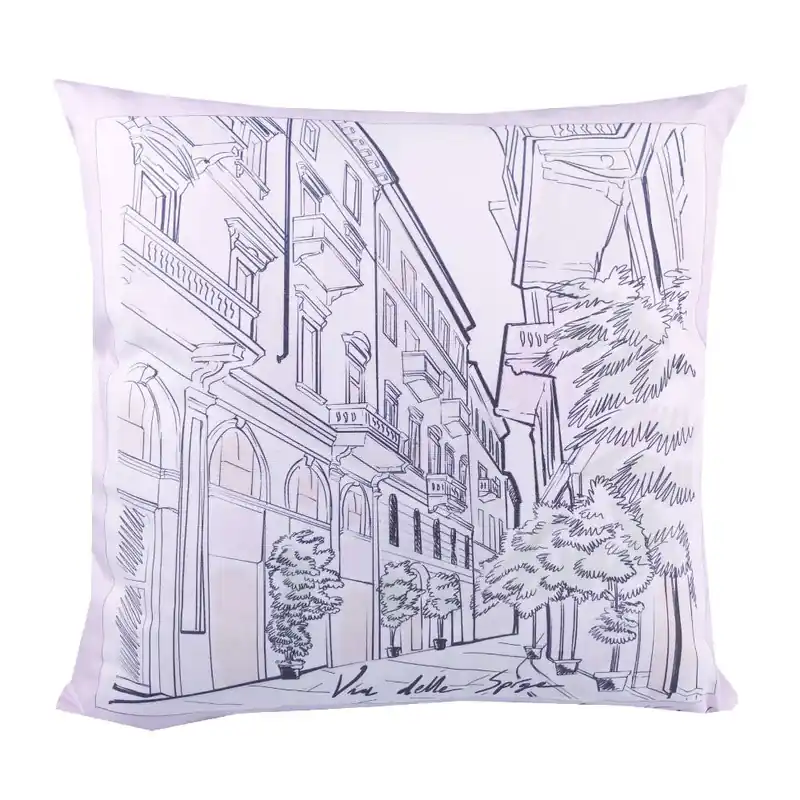 Cuscino arredo Trussardi 60x60 cm Via della Spiga bianco
