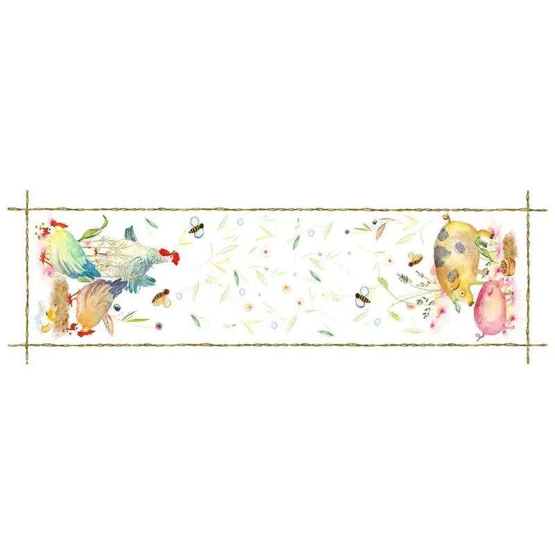 Runner puro lino TESSITURA TOSCANA Fattoria 45x170 cm