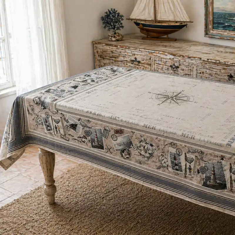 Copritavolo Gobelin Antico Marina 140x250 Jacquard Cotone