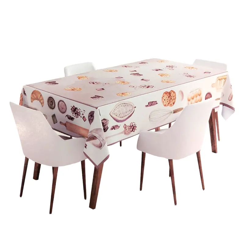 Tovaglia rettangolare x6 o x12 persone CHOCO stampa digitale