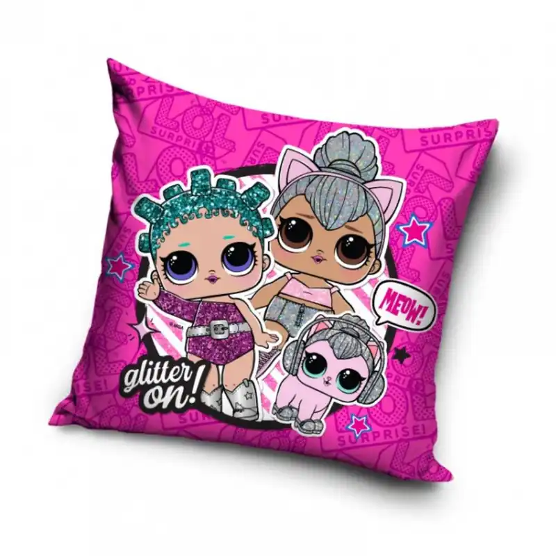 Cuscino decorativo LOL SURPRISE per bambine 40x40 fuxia