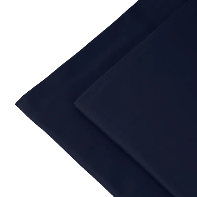 Coppia di Federe in raso puro cotone RARUS 200TC CHARME Blu