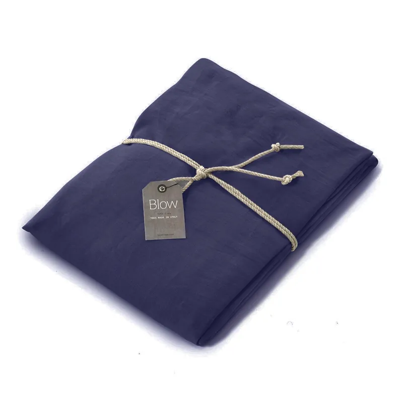Lenzuolo con angoli Lino 100% FAZZINI Soffio Blu