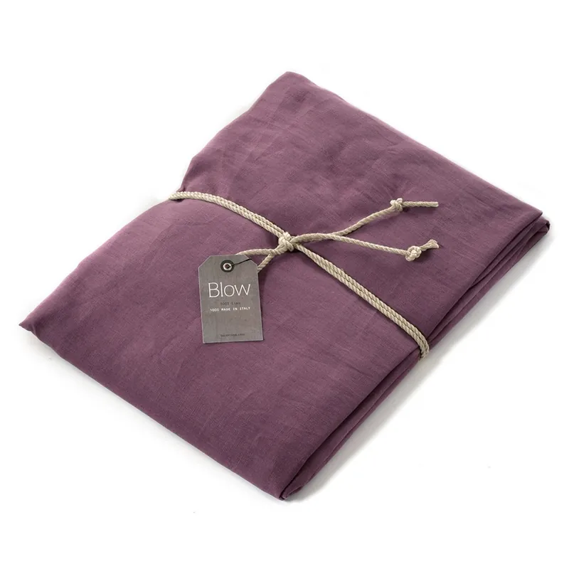 Lenzuolo con angoli Lino 100% FAZZINI Soffio Melanzana