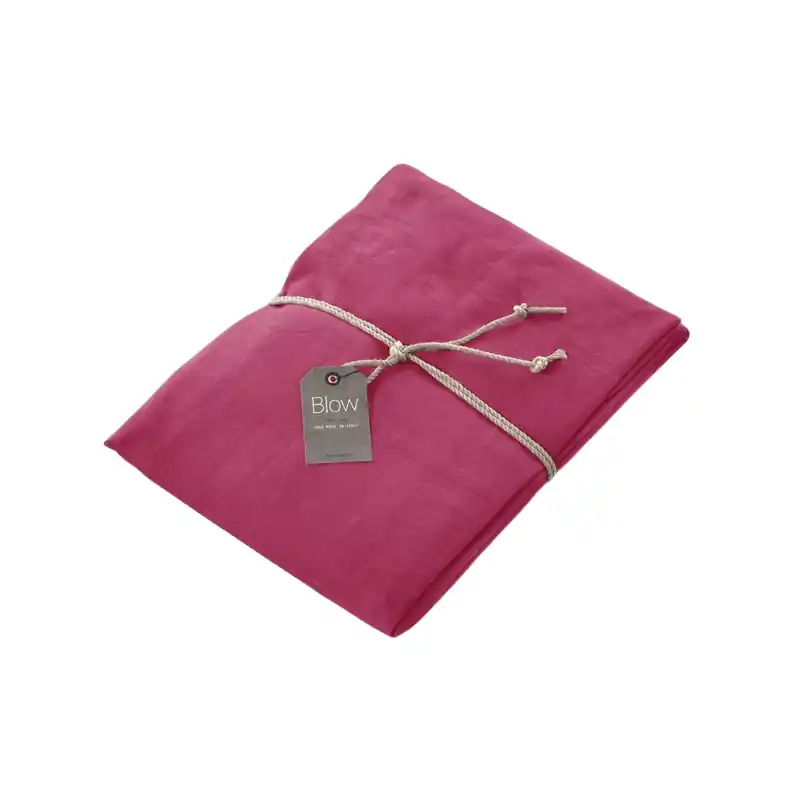 Lenzuolo con elastico da sotto Lino 100% FAZZINI Soffio Rubino