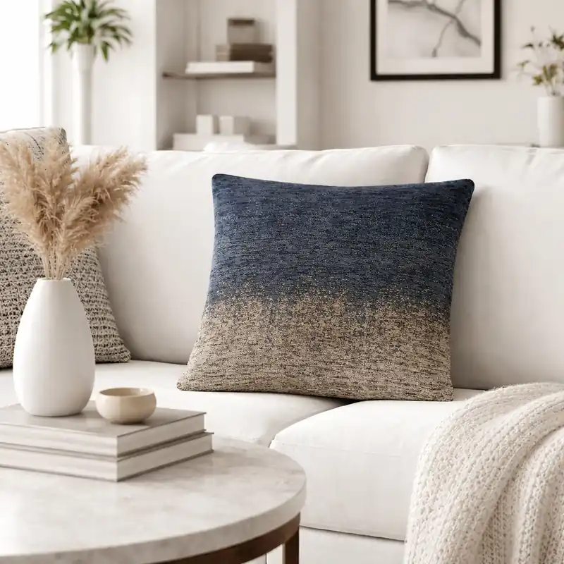 Copricuscino ORSA | Fodera cuscino Zucchi jacquard 40x40 blu