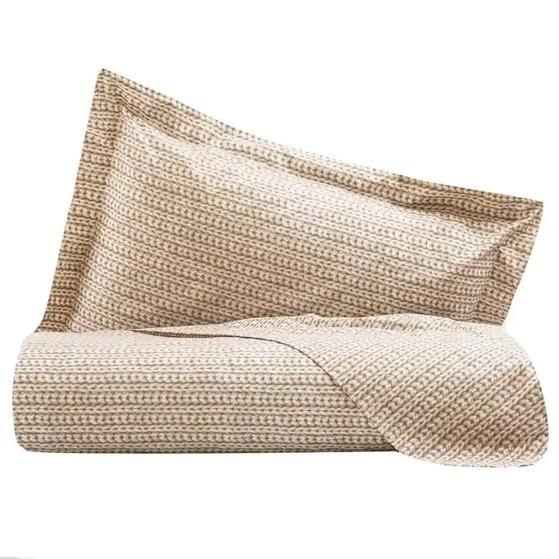 Copripiumino Grigio Matrimoniale MIRABELLO TRICOT beige