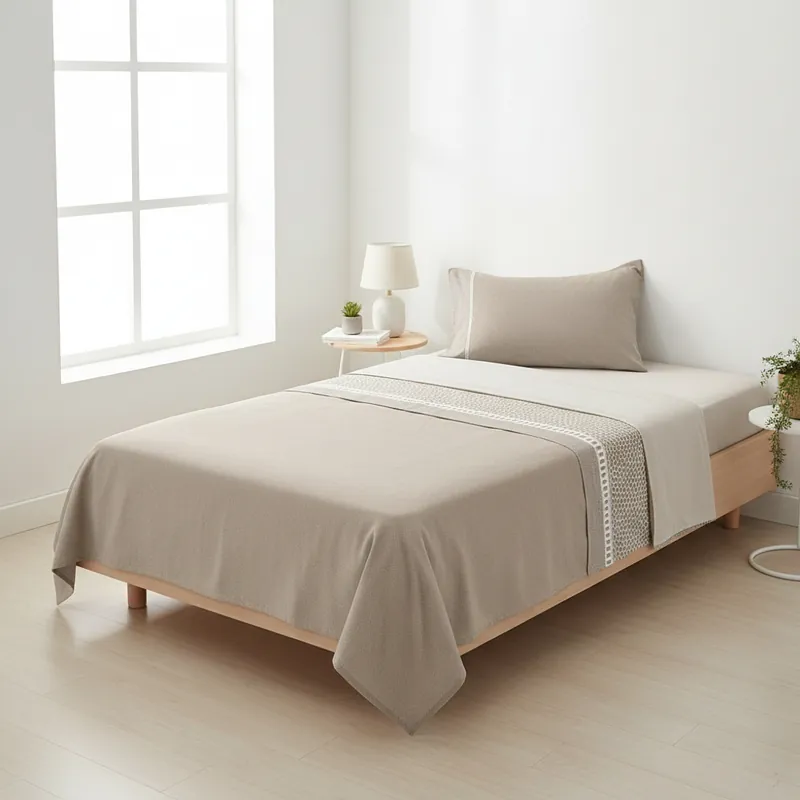 Lenzuola Flanella letto singolo Crono BEIGE - MACULATA ANIMALIER