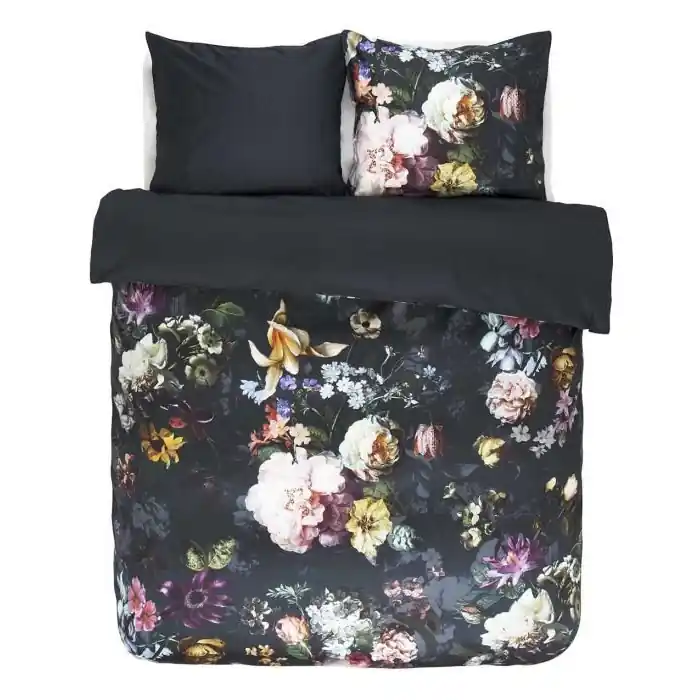 Copripiumino Matrimoniale Raso ESSENZA Fleur Night Blu