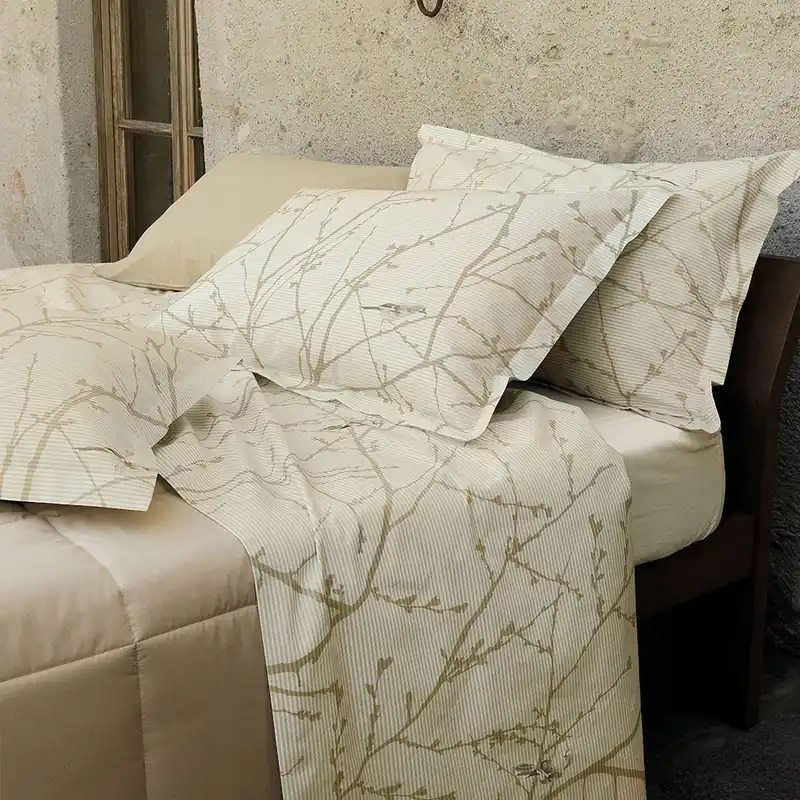 Set lenzuola matrimoniale Gabel AURORA beige