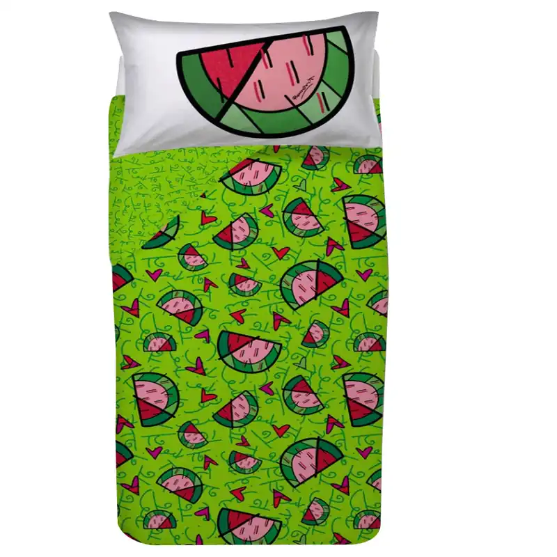 Britto Set copripiumino con federe Singolo Anguria