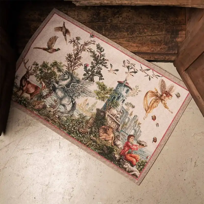 Tappeto arredo antiscivolo scendiletto TESSITURA Toscana Fabuleux