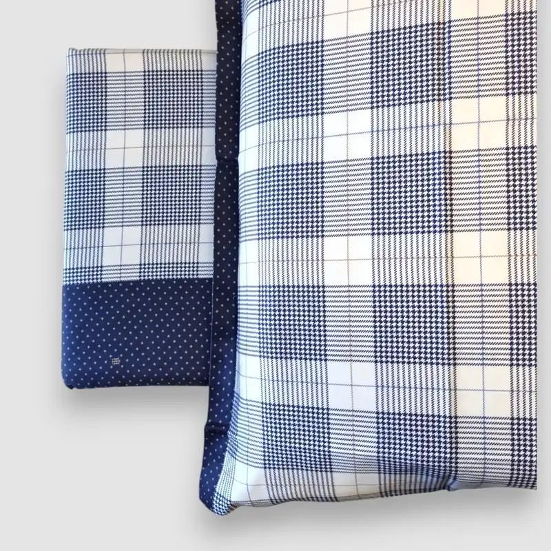 Parure Copripiumino Raso TOMMY HILFIGER Pied de Poule