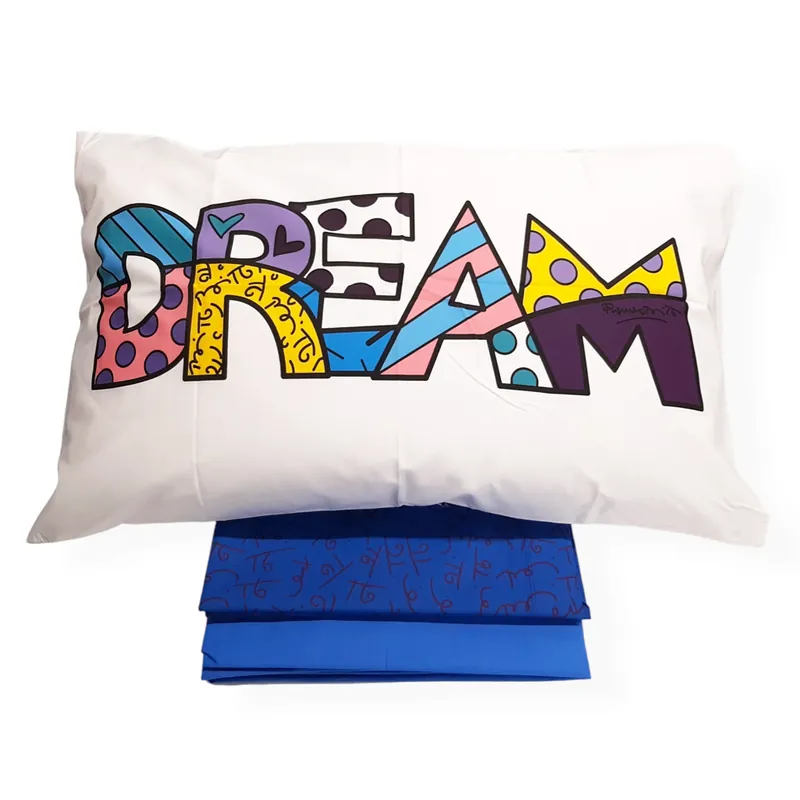 Britto lenzuola completo singolo con sotto e federe Space bluette