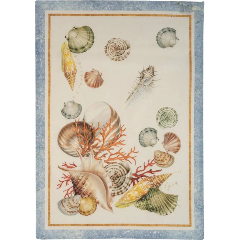 Strofinaccio in lino Tessitura Toscana Murice arancione 50x70