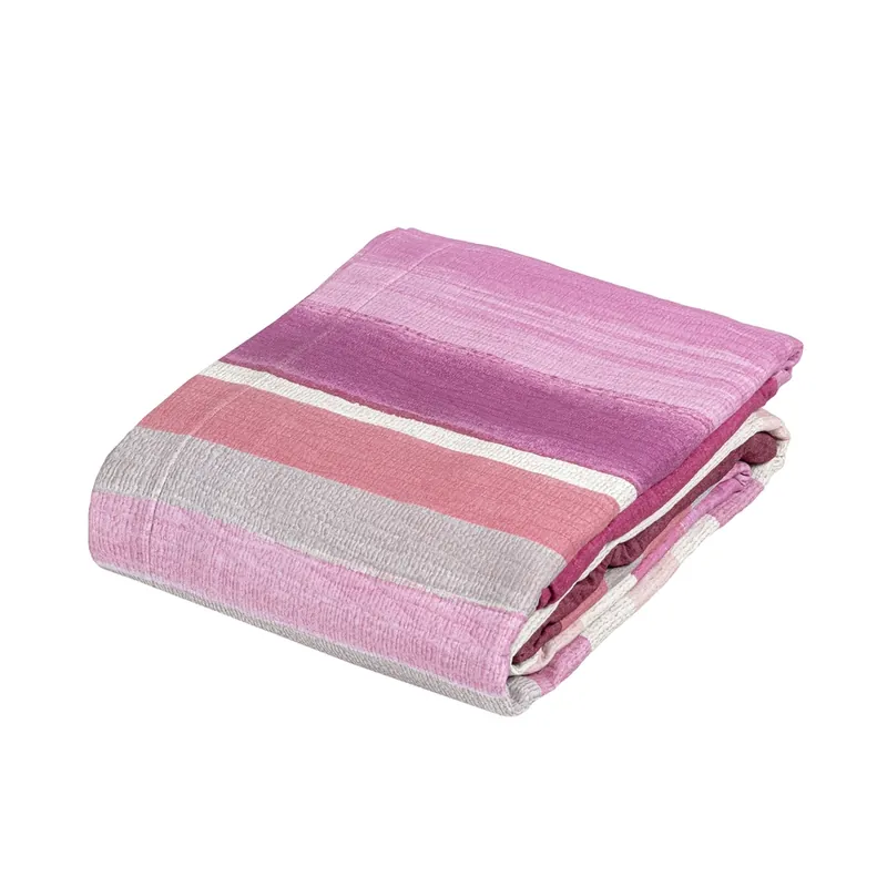 FAZZINI copriletto leggero di cotone ART PAPER matrimoniale fuxia