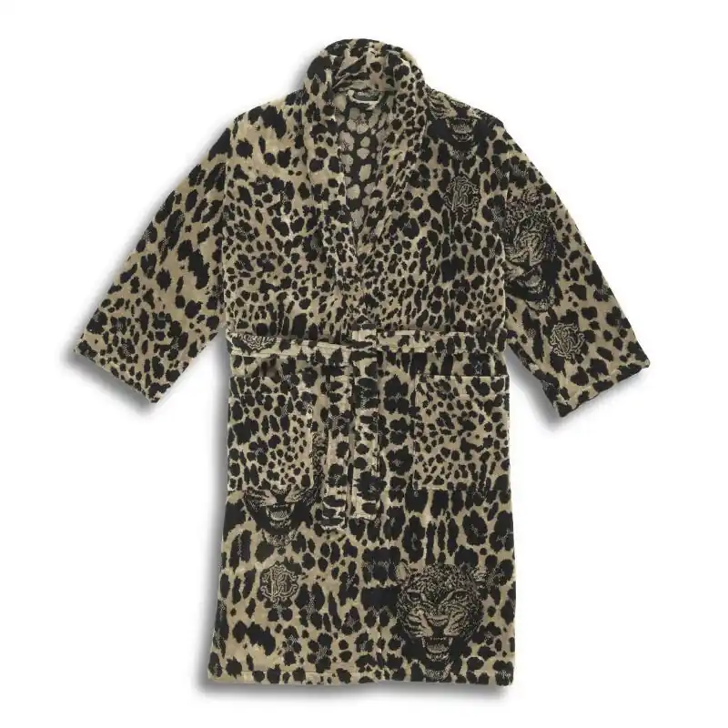 Roberto Cavalli accappatoio con cappuccio WILD JAGUAR 001