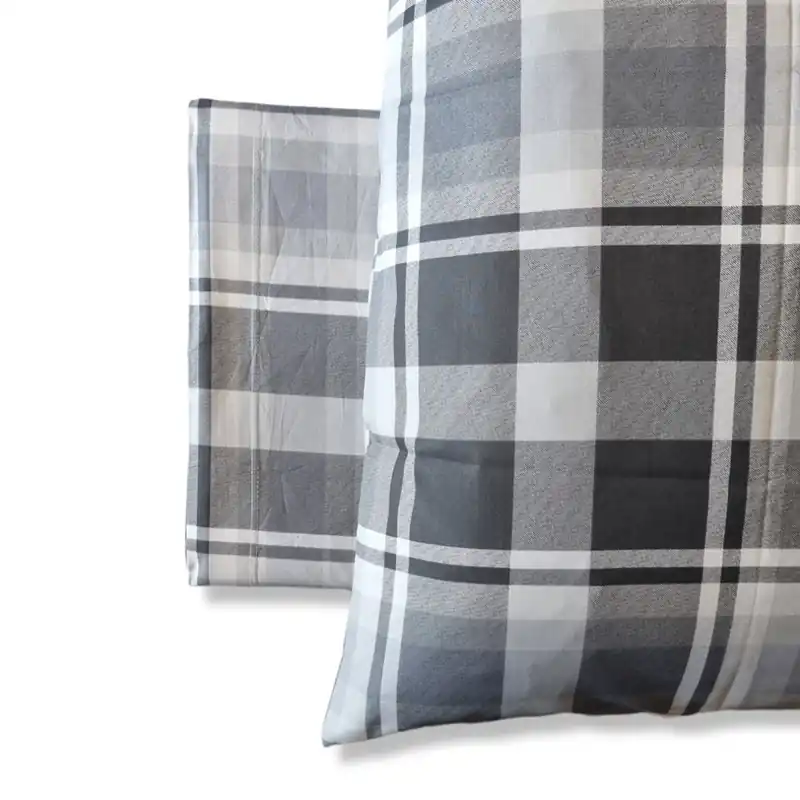 Completo Letto ZAMBAITI Check GRIGIO