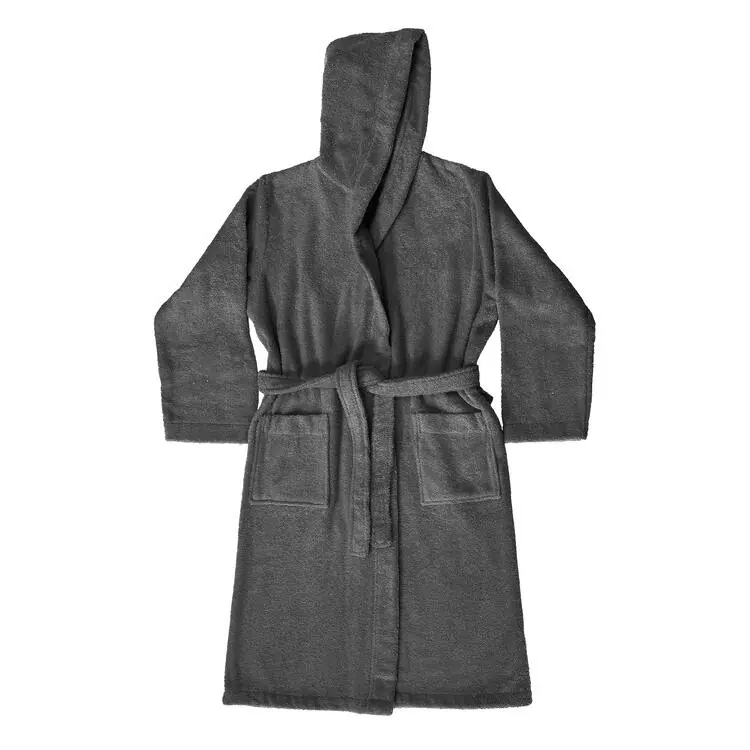 Accappatoio UNISEX con cappuccio Bassetti Pop Color Grigio G6