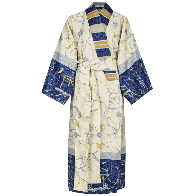 Granfoulard Bassetti Kimono Vestaglia da camera Oplontis Blu